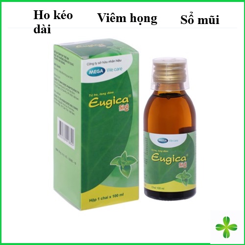 Siro ho Eugica, Siro ho thảo dượᴄ, viêm họng, viêm phế quản chai 100ml