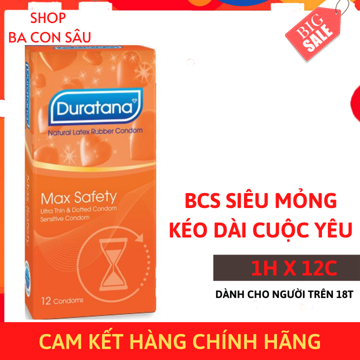 Bao cao su Dratana 12 chiếc HSD 2024 - bao cao su gân gai kéo dài - che tên sản phẩm