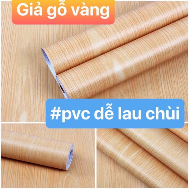 Giấy dán tường giả gỗ decal giả gỗ sẵn keo cuộn dài 10m khổ rộng 45cm giấy dán tường giá rẻ