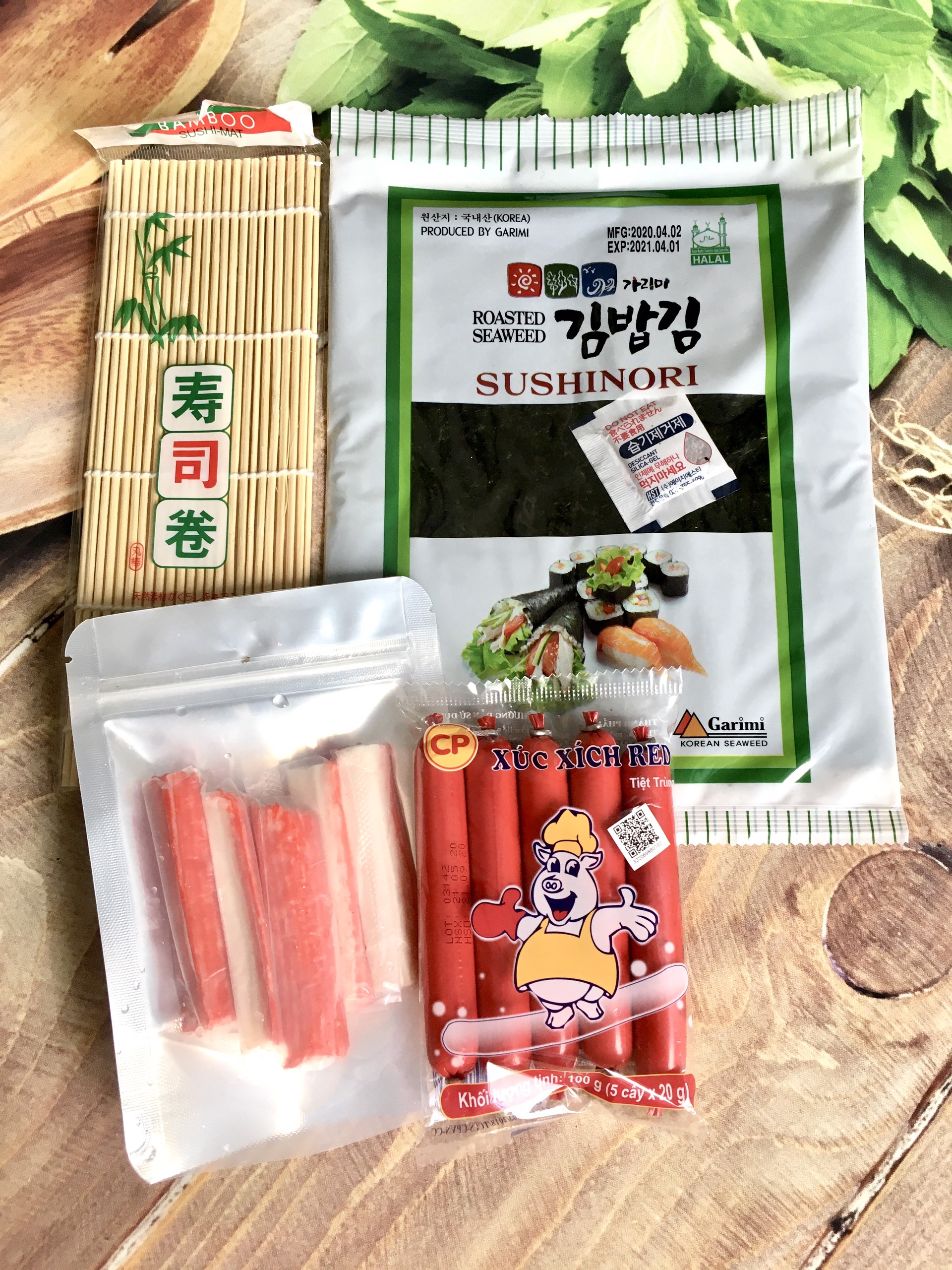 Combo 4 món rong biển cuộn kimbap