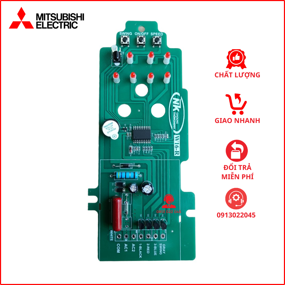 Bo mạch cao cấp quạt tường Mitsubishi W16-R.