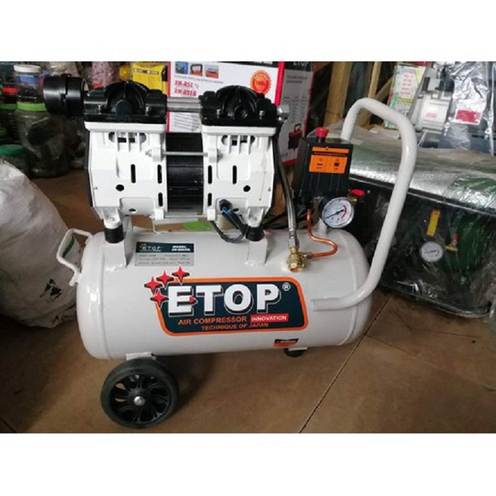 Máy nén khí không dầu Etop 30L kèm phụ kiện