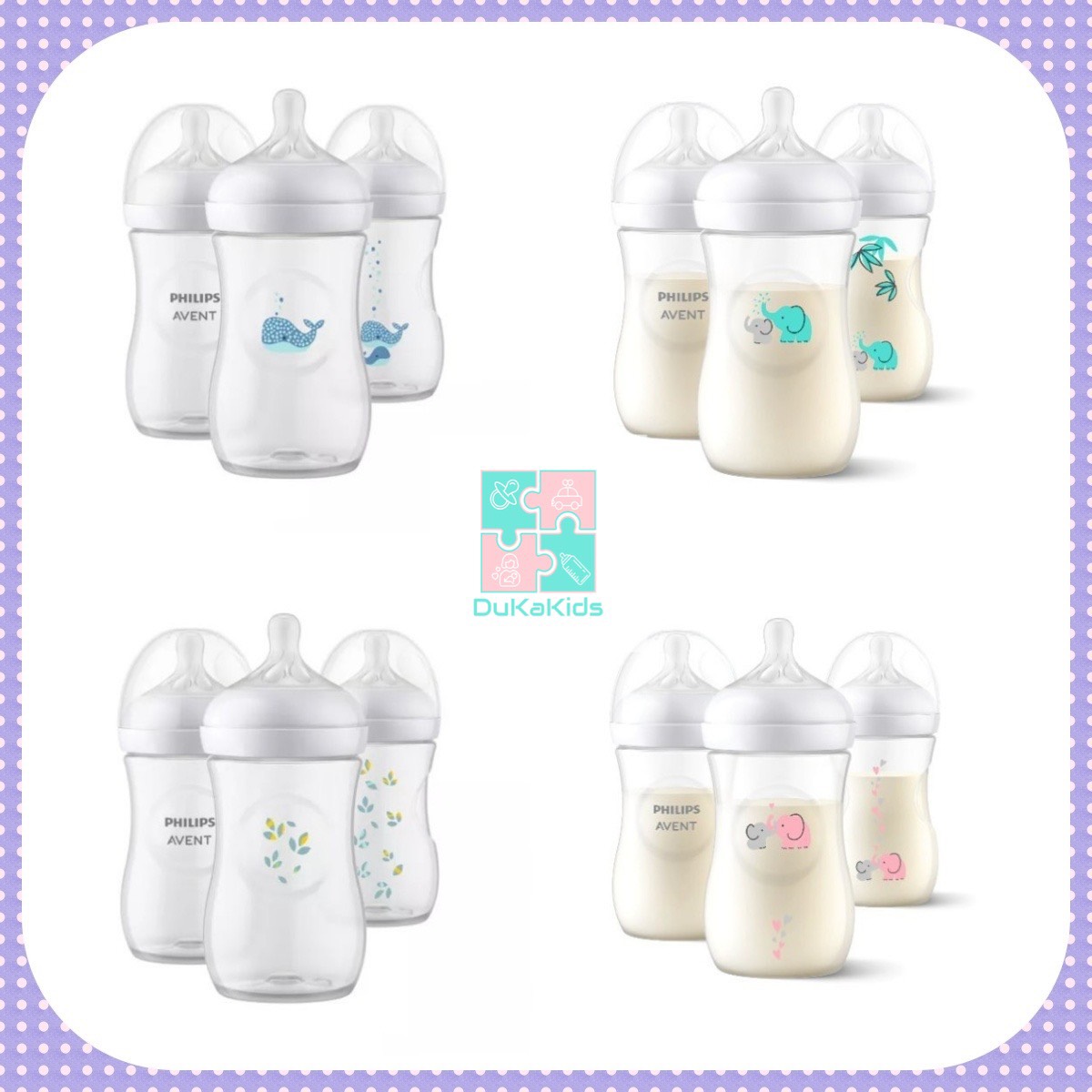 Bình sữa Avent Natural núm ti mềm dung tích 125ml/260ml/330ml
