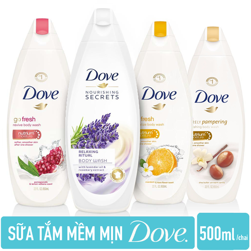 2 chai Sữa tắm DOVE nhập khẩu từ ĐỨC - 500ml/chai