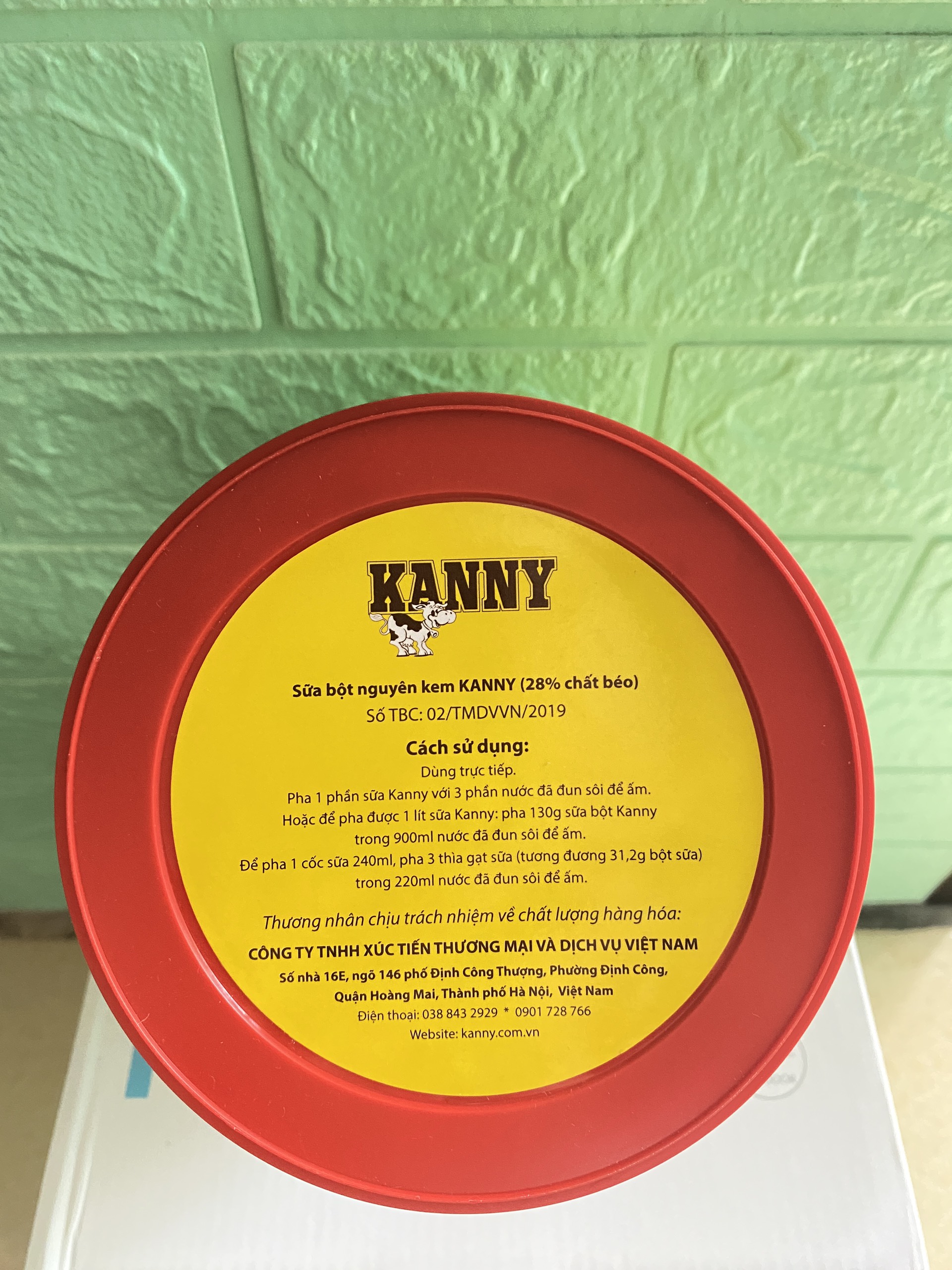 Sữa bột nguyên kem Kanny 28% chất béo lon 900g giúp bé từ 1 tuổi phát triển chiều cao, tăng cường hấp thu, canxi hữu cơ, người lớn giảm nguy cơ loãng xương khớp, Nhập Khẩu Nguyên Lon từ Hà Lan