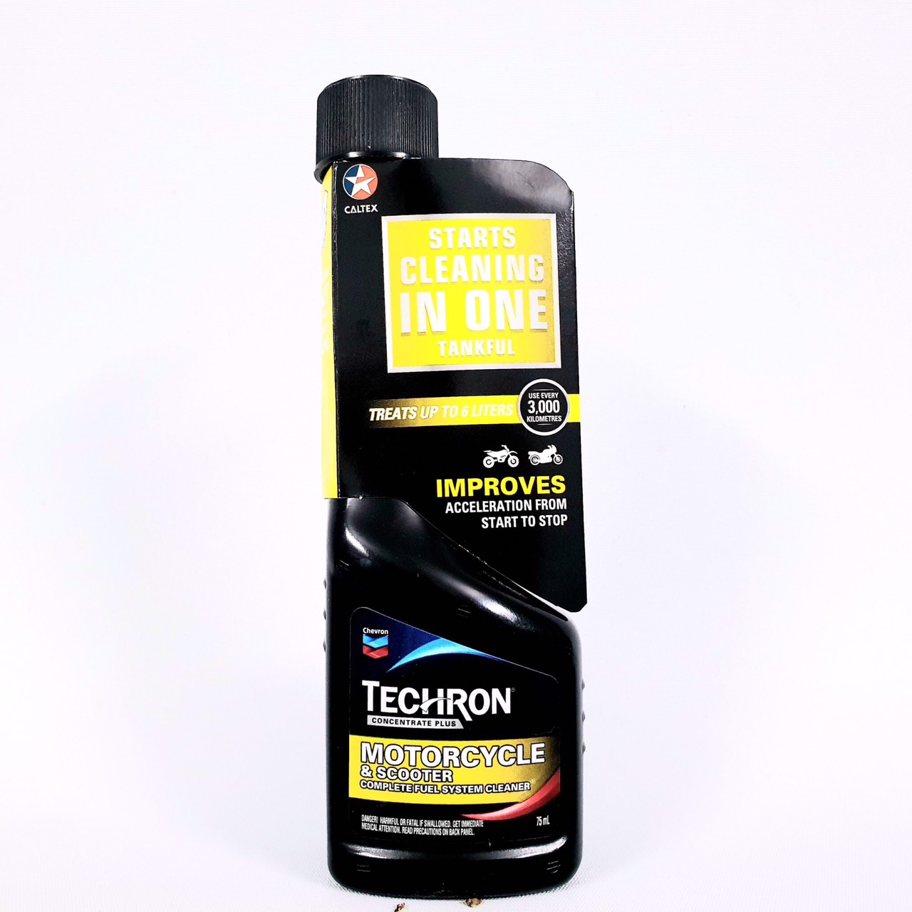 [HCM]Làm sạch hệ thống nhiên liệu xăng Caltex Techron Concentrate Plus – Motorcycle 75ml
