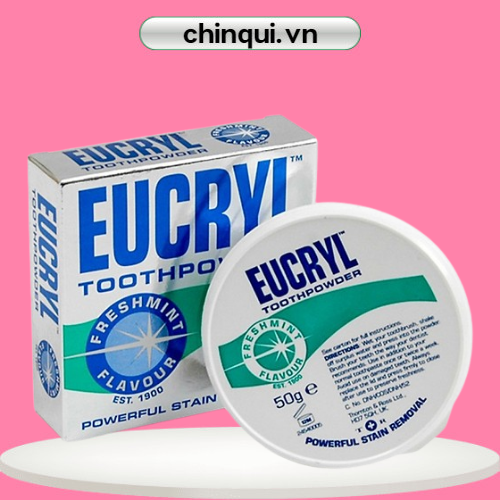Bột làm trắng răng eucryl hương bạc hà 50g tooth powder freshmint