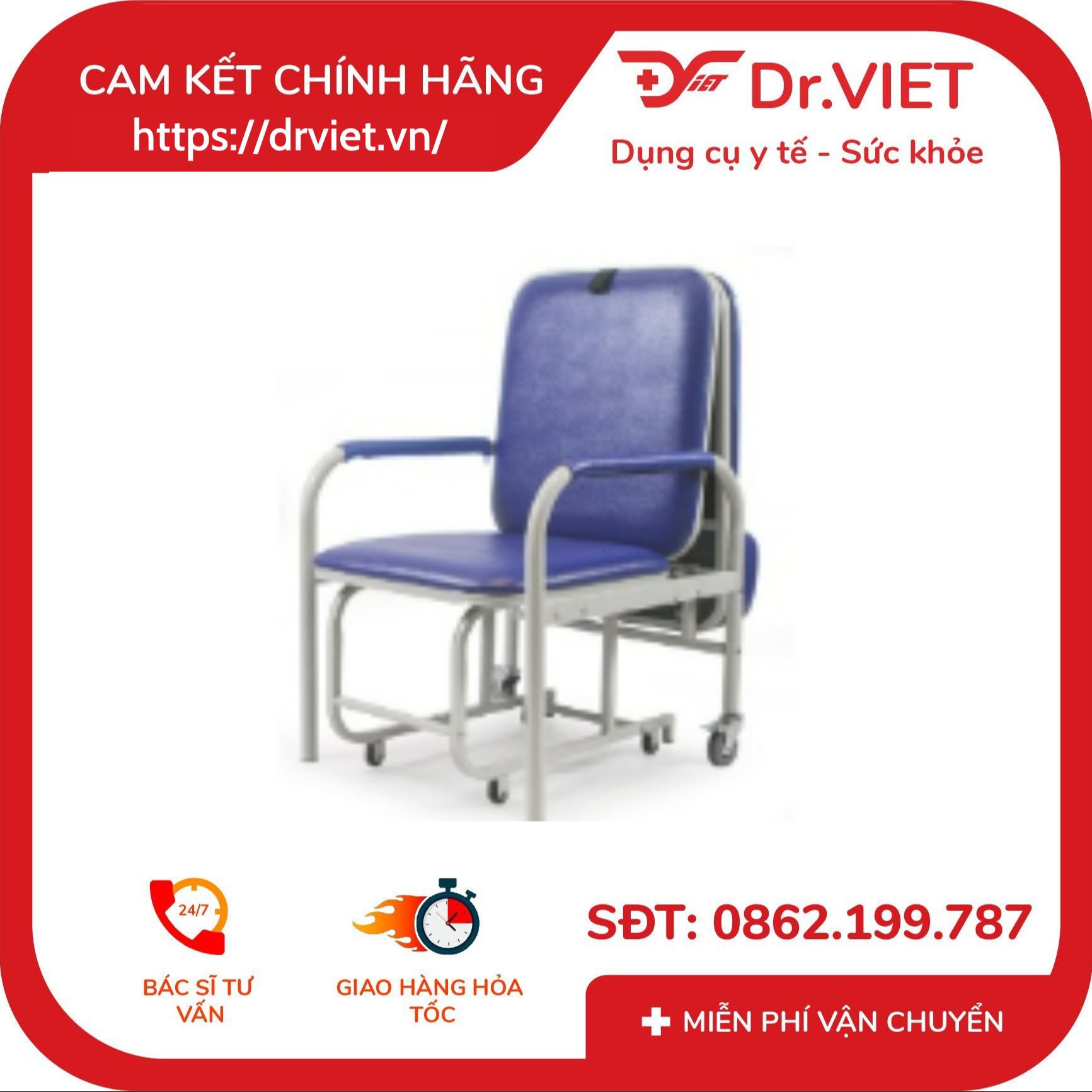 Ghế giường đa năng xếp gọn - DVC24