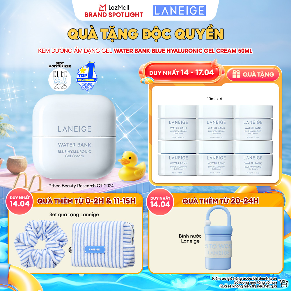 Kem Dưỡng Ẩm Phục Hồi  Cân Bằng Dầu Ẩm Laneige Water Bank Blue Hyaluronic Gel Cream 50ml (Da Dầu)