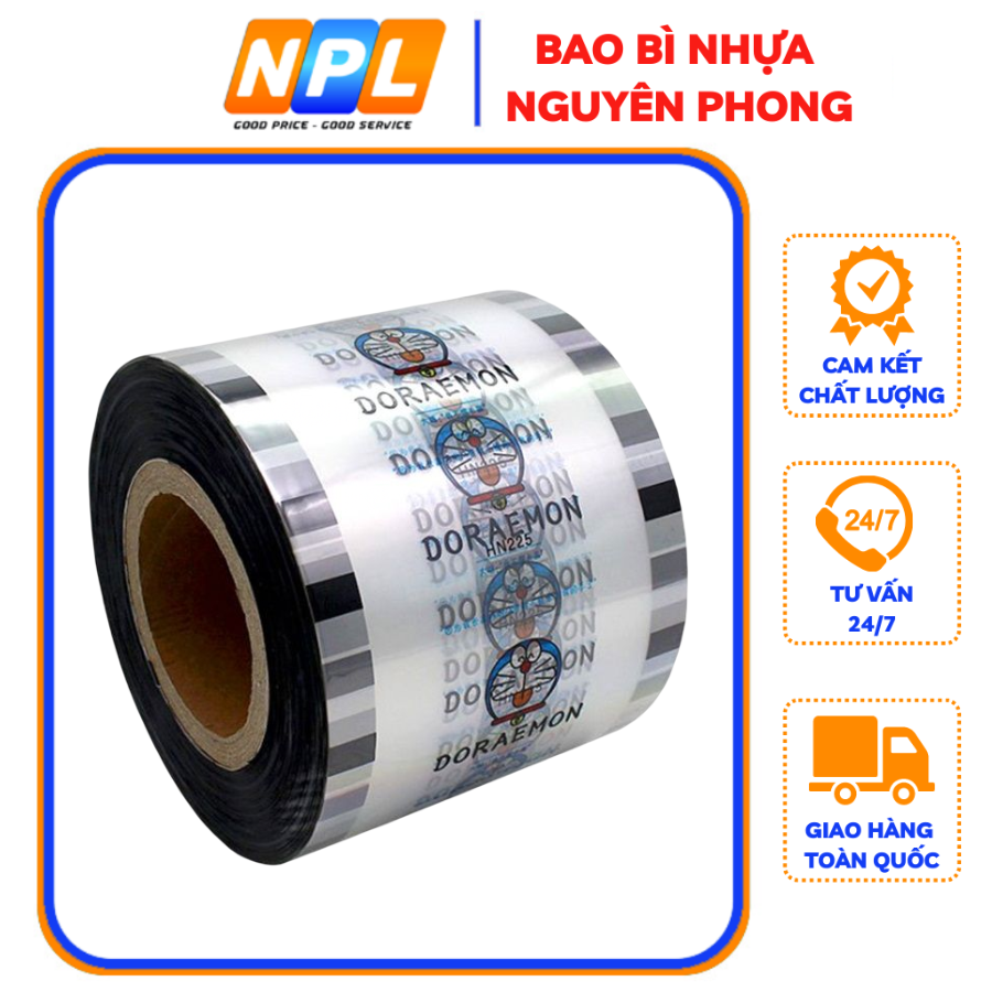 Cuộn màng ép ly, màng dập cốc in sẵn, mẫu 2023 - bao bì nhựa nguyên phong