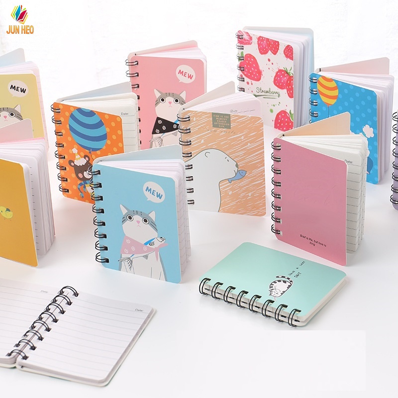 Sổ tay mini lò xo cute a7 - Sổ ghi chép cầm tay hình động vật dễ thương