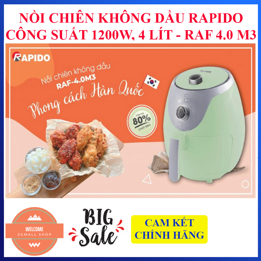 Nồi chiên không dầu HÀN QUỐC CHINH HANG, NỒI CHIÊN ĐA NĂNG DUNG TÍCH 4L, CÔNG SUẤT 1200W - NỒI CHIÊN CAO CẤP - NỒI CHIÊN CÁNH GÀ, KHOAI TÂY CHIÊN - BẢO HÀNH 12 THÁNG