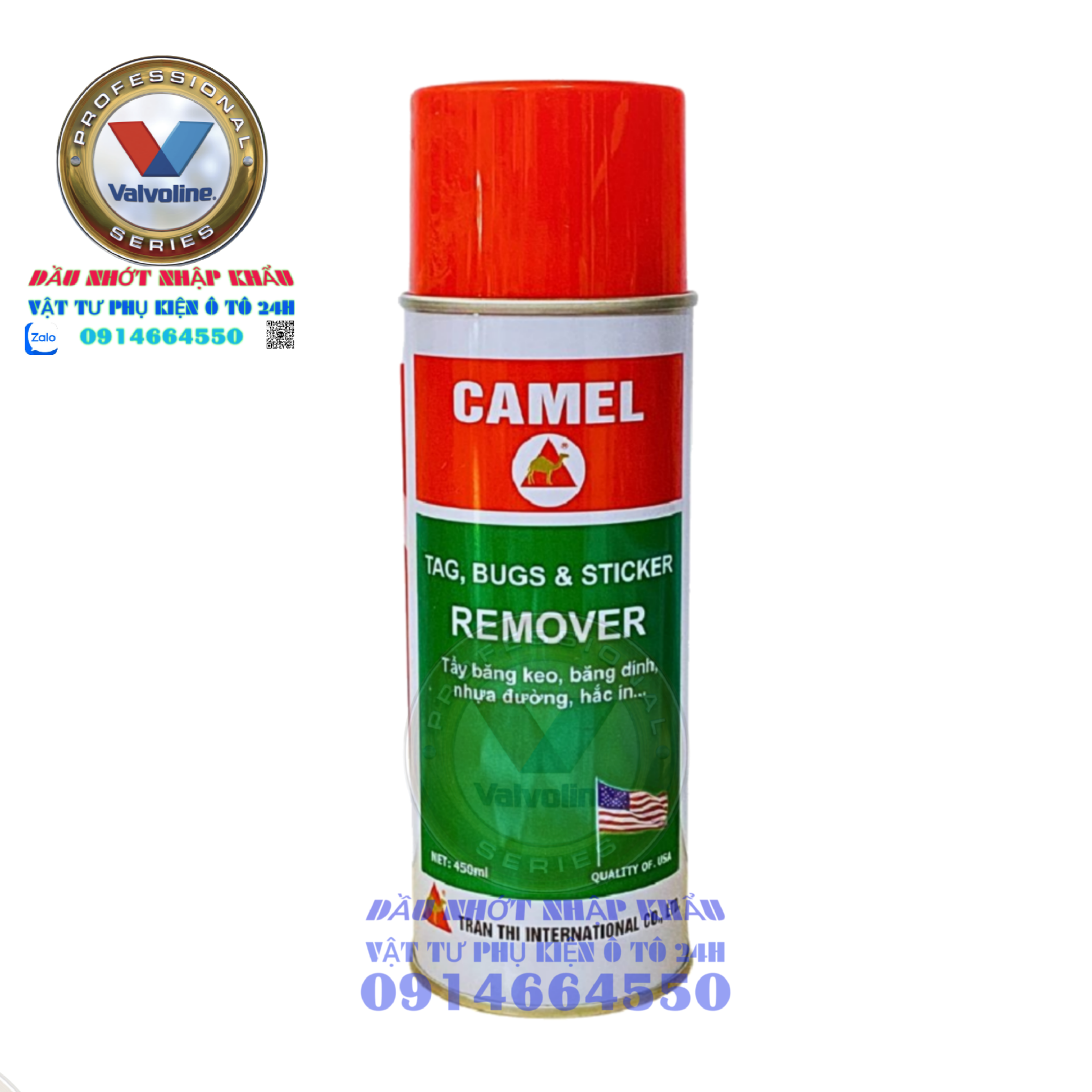Dung dịch tẩy nhựa đường, băng keo CAMEL - chai 450ml