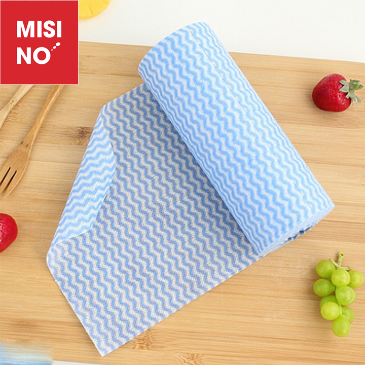 Cuộn giấy lau đa năng MISINO công nghệ Nhật Bản, Khăn lau bếp vải không dệt cao cấp