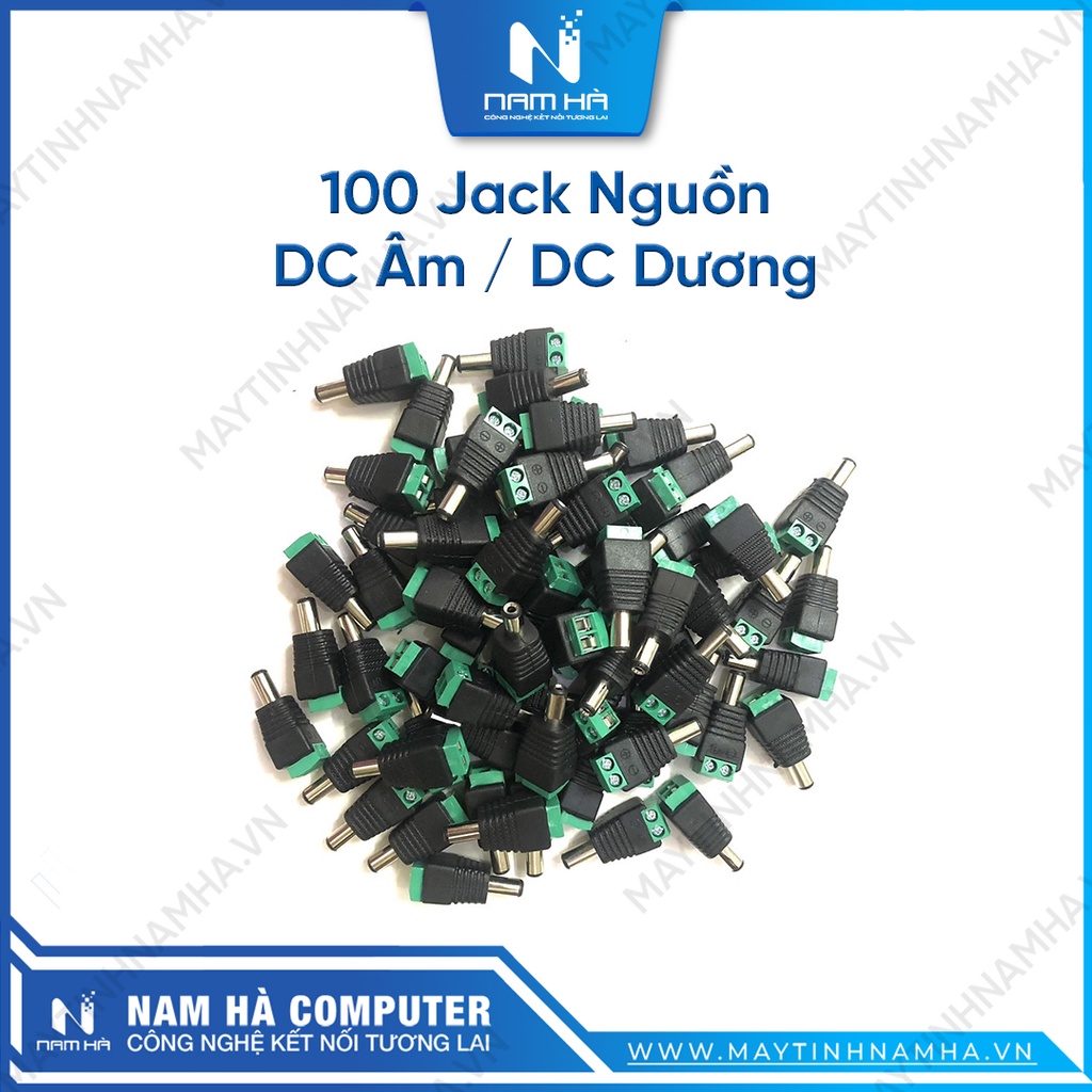 100 Jack nguồn DC Âm / DC Dương bắt vít chuyên dụng cho hệ thống camera giám sát
