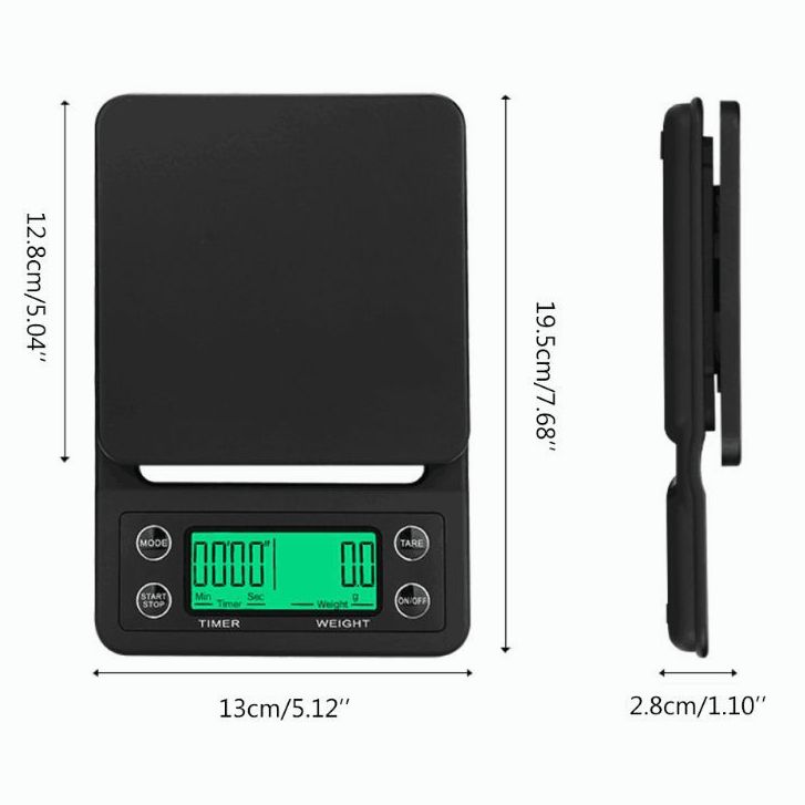 【Hàng Sẵn】Cân điện tử cân cà phê 5kg / 0.1g màn hình LCD Cân Điện Tử Mini Cân Nhà Bếp