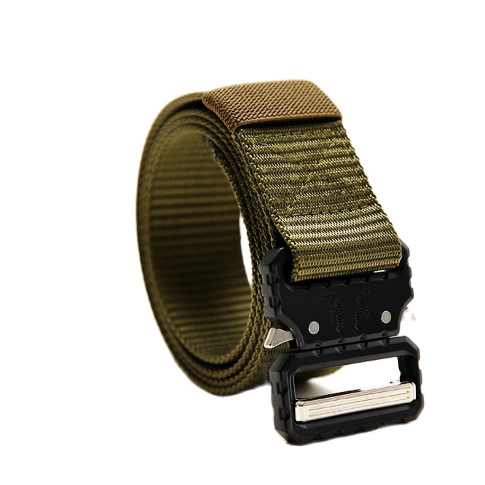 Thắt lưng nam vải dù  đầu khóa kim loại màu đen điểm nhấn độc đáo nhiều màu dài 120cm mang phong cách trẻ.