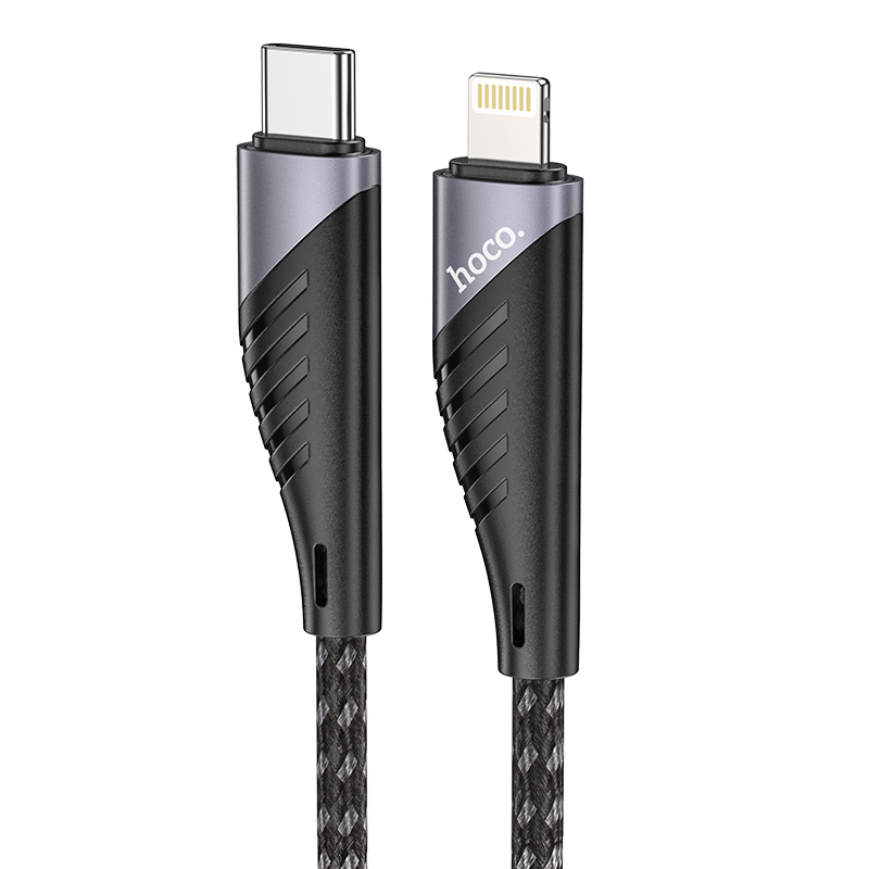 Cáp sạc nhanh 3a/pd20w hoco u95 type-c to lightning dây dù siêu bền dài 1.2m cho iphone/ipad