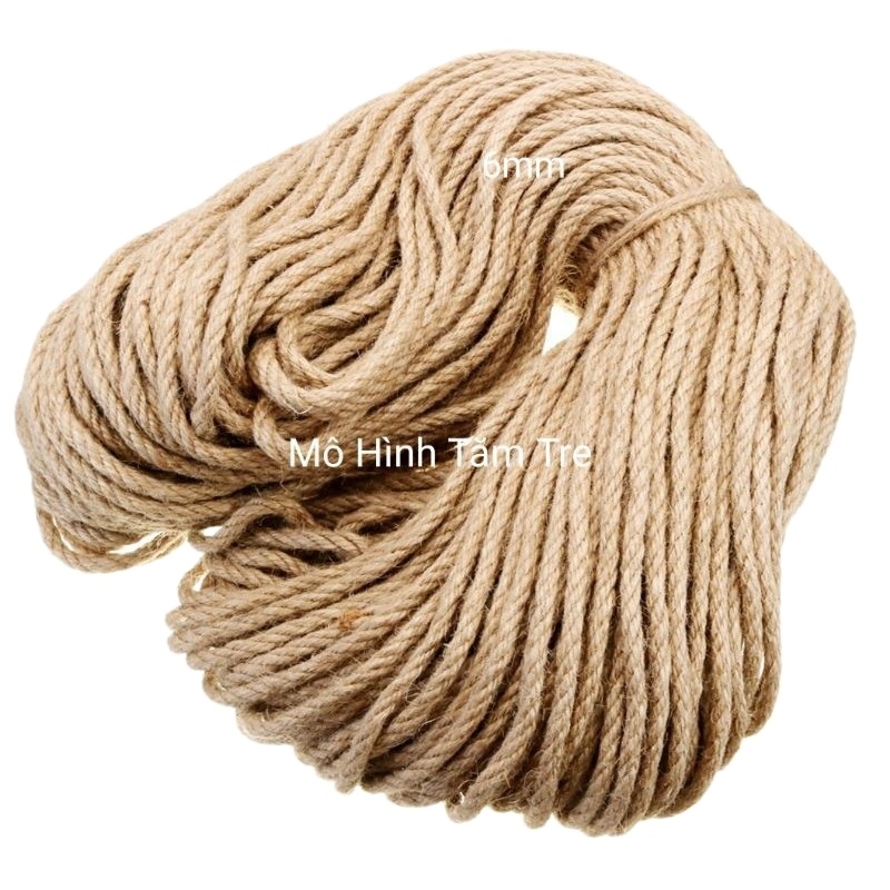 tiện₪☊  Size 6mm - 10m dây thừng (dây gai) size 6mm trang trí hanmade