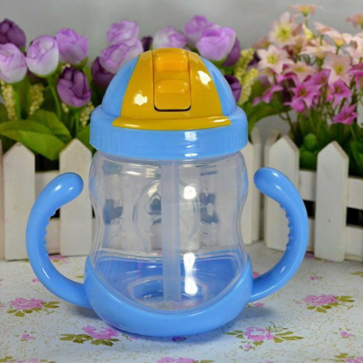 Bình tập uống nước AIKO chống rò 280ml cho bé