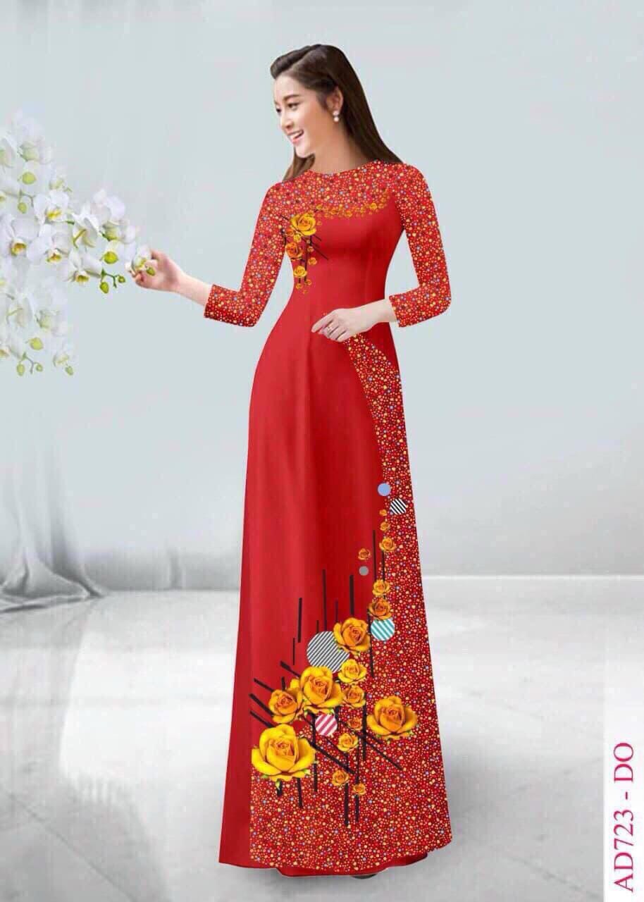 Áo dài in lụa 3d cao cấp mêm mịn