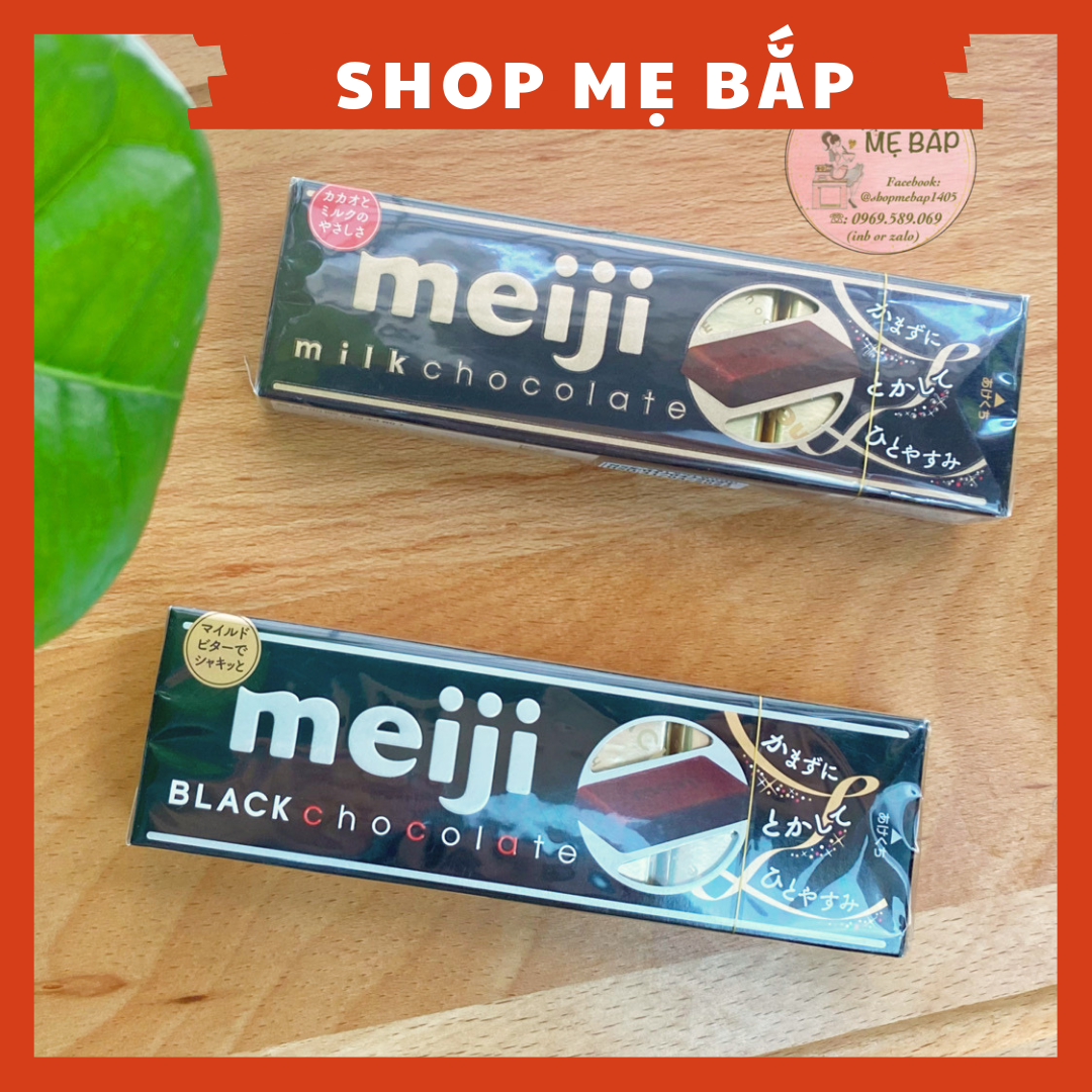 Kẹo socola sữa meiji nhật bản - thanh 41g - kẹo chocolate sữa và đen