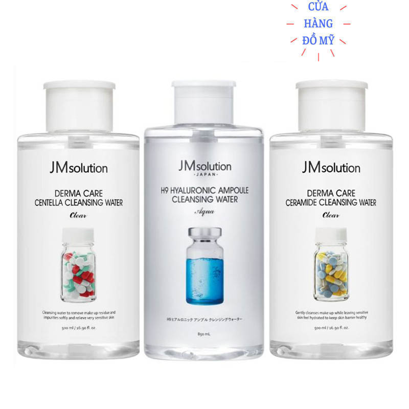 Nước Tẩy Trang JMsolution Hyaluronic Acid , Rau Má Centella , Ceramide 500ml của Hàn Quốc shop Shop Hong1008