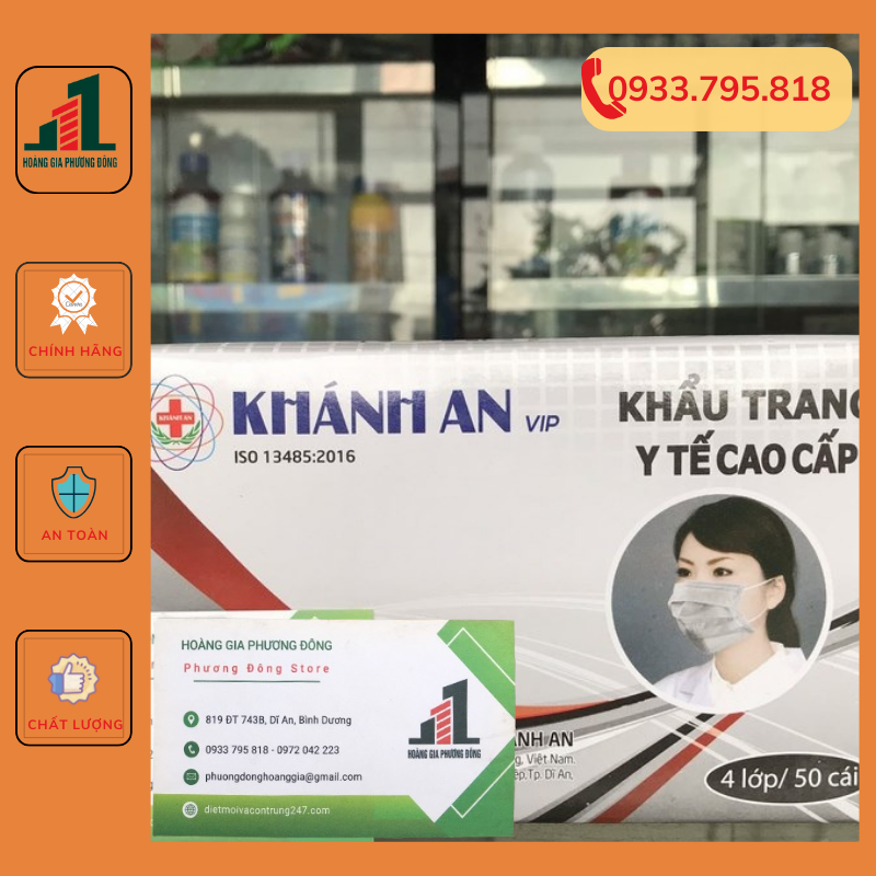 Khẩu trang y tế khánh an - hộp 50 cái