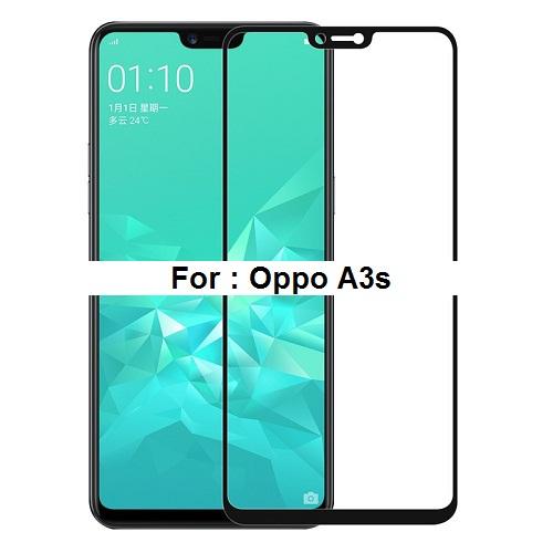 [FULL-ĐEN] Miếng kính cường lực Full viền màn hình điện thoại Oppo A3s