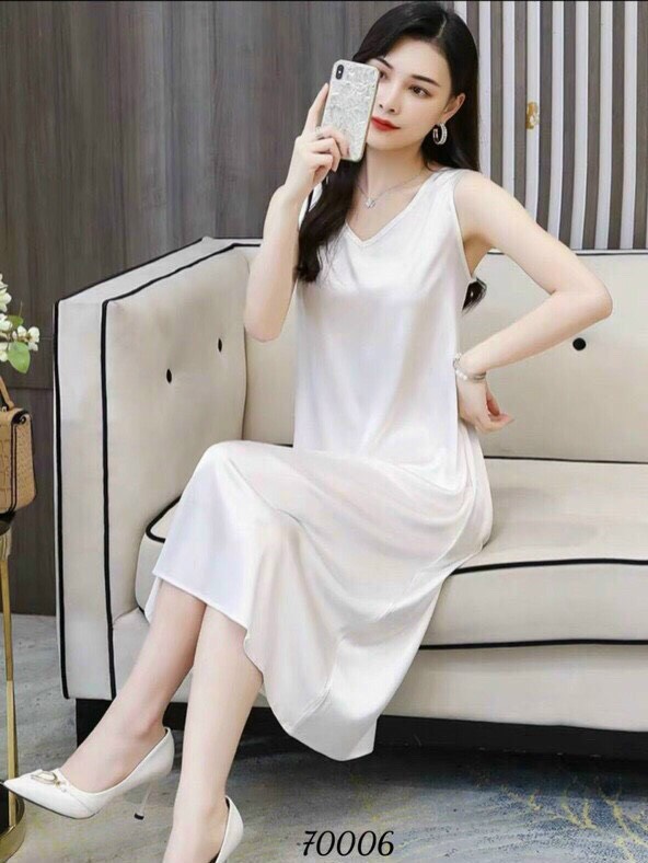 Đầm (Váy) phi lụa 2 dây sexy quyến rũ cho nàng mẫu mới nhất hiên nay