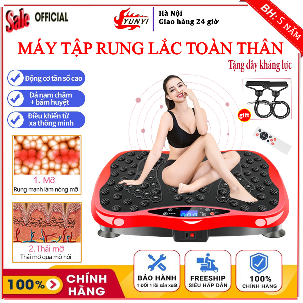 Máy rung lắc toàn thân giảm cân Máy tập thể dục tại nhà có 120 cấp độ giúp đốt cháy mỡ thừa Máy massage toàn thân kết nối nghe nhạc MP3 máy giảm cân Máy bàn rung máy giảm mỡ bụng