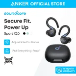 Tai Nghe Không Dây Soundcore by Anker Sport X20 True-Wireless Workout Earbuds Noise Cancelling, Deep Bass, IP68 Waterproof, Sweatproof, Dustproof, 48H Play, Sport Earbuds for Gym