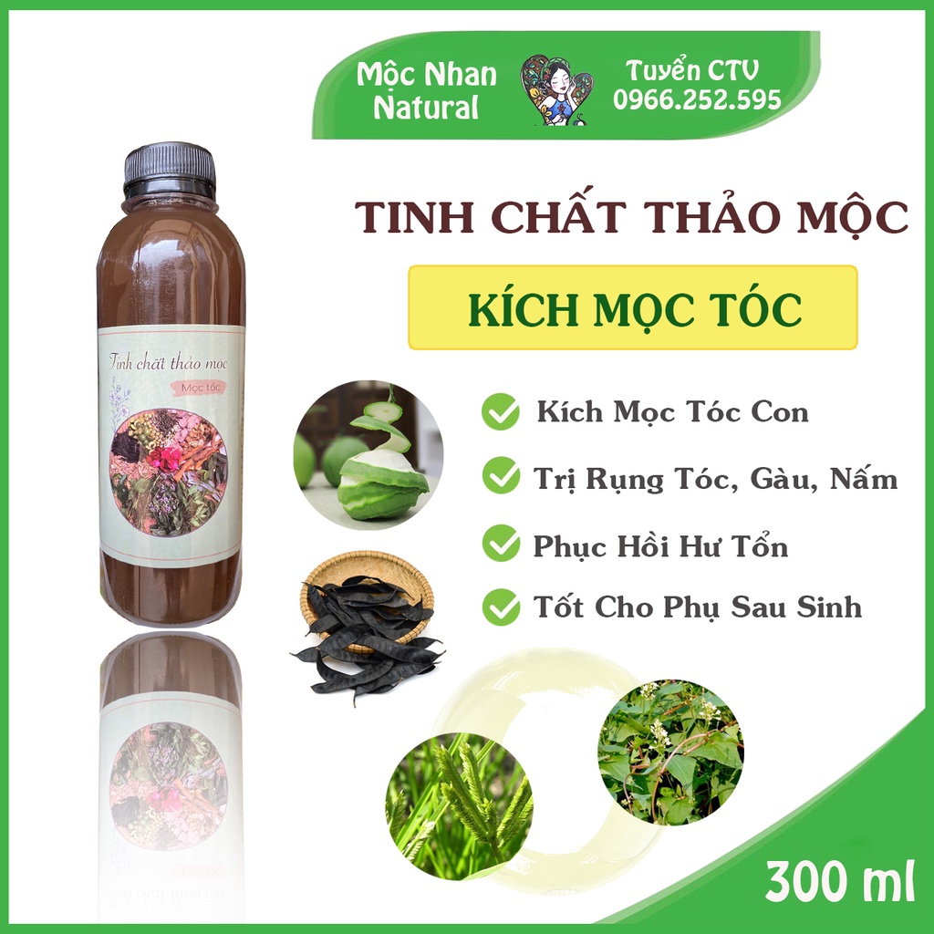 Tinh chất thảo mộc mọc tóc Mộc Nhan, tóc mọc nhanh, hết hói, Mộc Nhan Natural