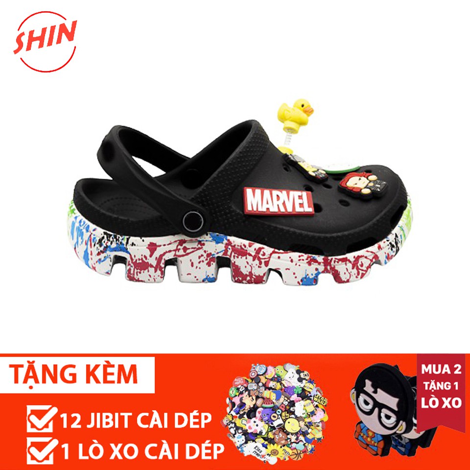 Dép cross đen vảy sơn đế lượn sóng💖💖dép cross bít đầu duv09