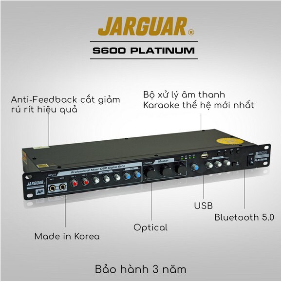 [HCM] Vang cơ lai số Jarguar S600 Platinum - Hàng Chính Hãng - Gia Khang Shop