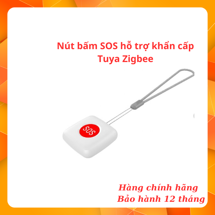 Nút bấm SOS hỗ trợ khẩn cấp Tuya Zigbee