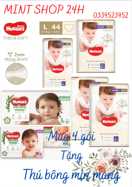 Tã dán Huggies thin and soft size L10