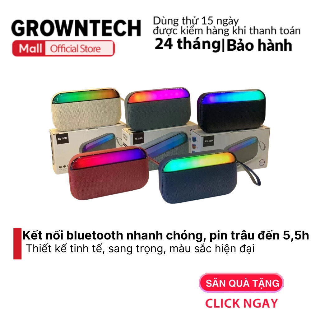 Loa BLuetooth Bass Mạnh BS 56D Thiết Kế Tinh Tế Thời Gian Sử Dụng Lâu