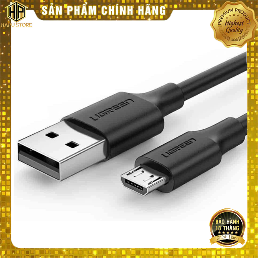 Cáp sạc usb 2.0 to micro usb ugreen 60134 - 60137 chính hãng - hapustore