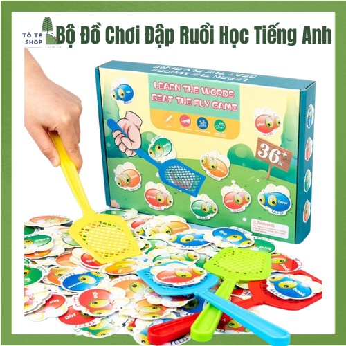 Trò Chơi Đập Ruồi Học Từ Vựng Tiếng Anh, gồm 192 thẻ từ vựng tiếng Anh và 4 bàn đập ruồi, giáo cụ dạy học tiếng Anh