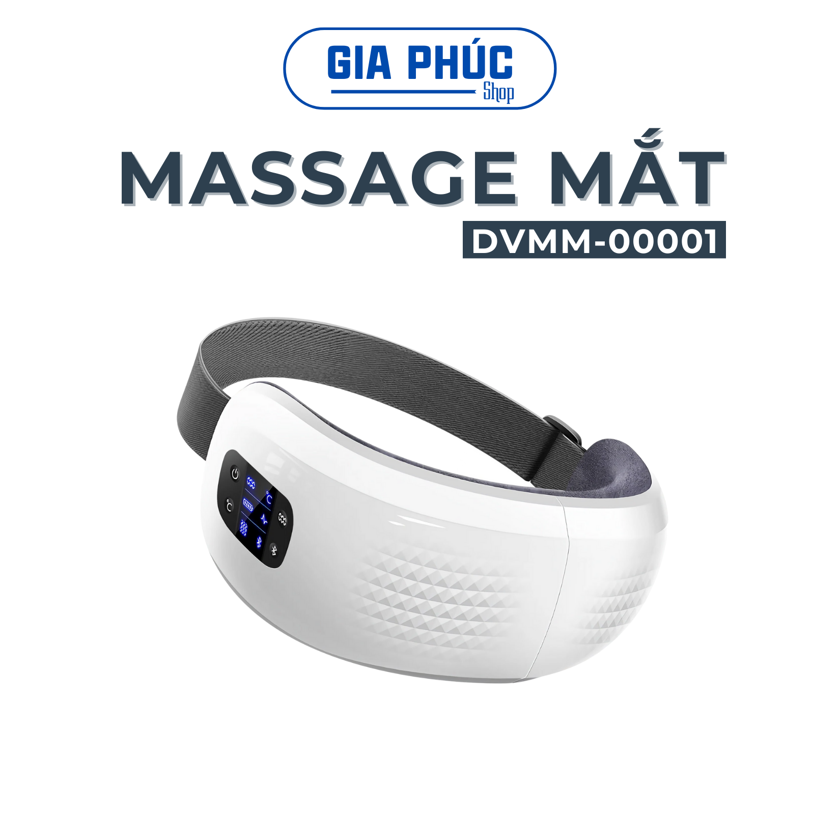 Máy massage mắt cao cấp Đại Việt DVMM-00001, giảm mỏi và thâm quầng đôi mắt, có kết nối bluetooth nghe nhạc thư giãn. BH 12 tháng.