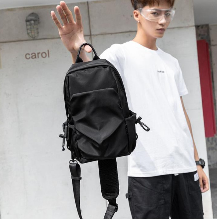 Túi đeo nam td30 dòng đeo chéo thể thao vải đen chống nước đeo vai thời trang xu hướng balo đeo chéo 1 quai