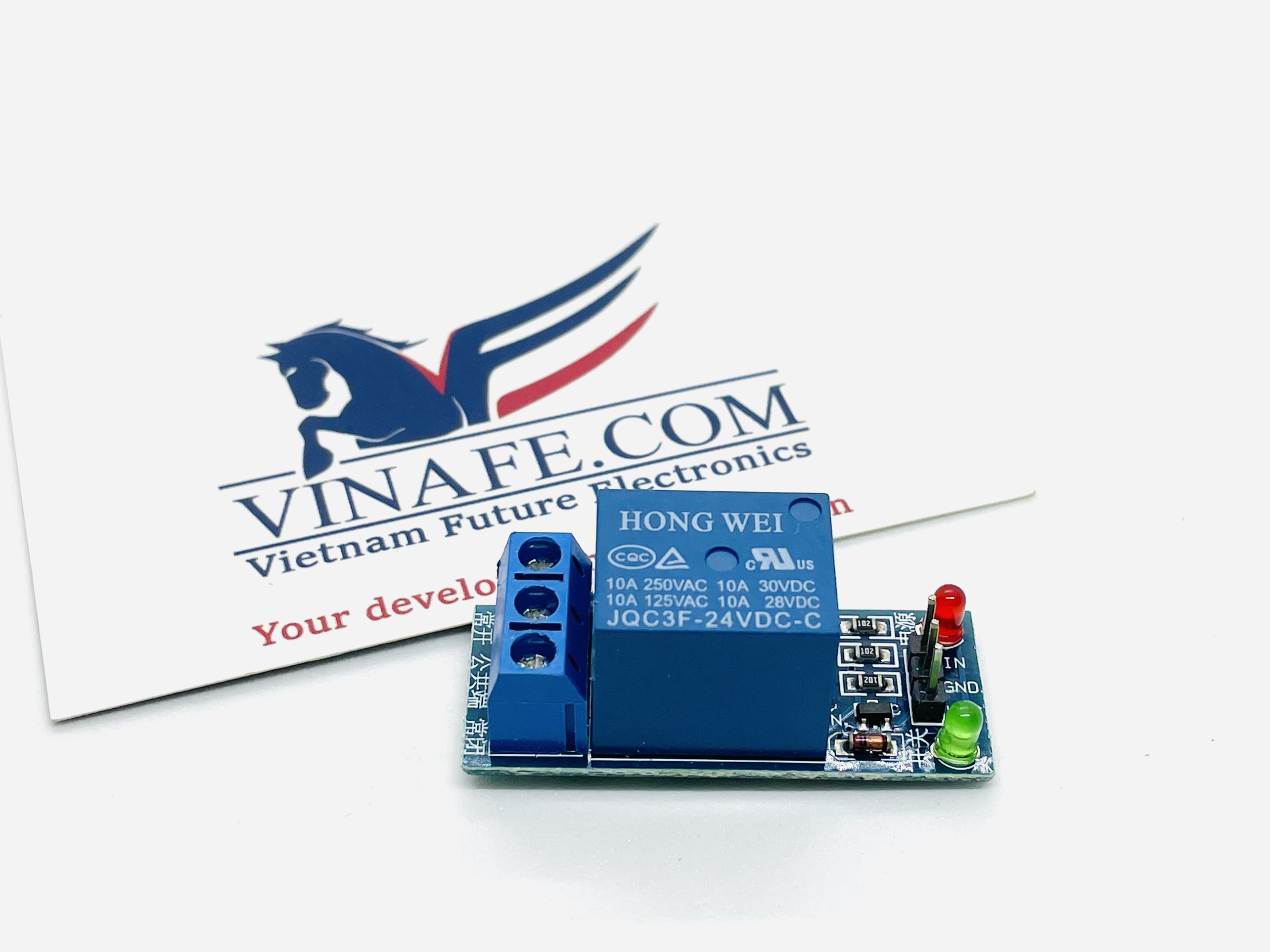 Module relay 1 kênh 24v-10a âm kích