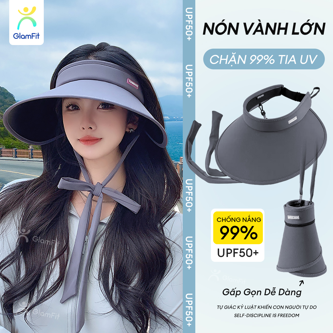 Nón vành tròn nữ chống nắng Mũ Chống Nắng thời trang Nón Nam Nữ Chống UV