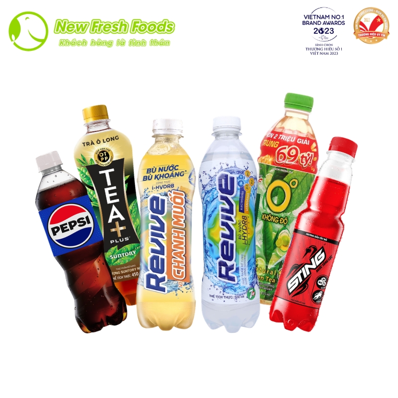 [HÀNG TẶNG THÁNG 3] NƯỚC GIẢI KHÁT PEPSI 390ML, REVIVE CHANH MUỐI 390ML, REVIVE MUỐI KHOÁNG 500ML, NƯỚC GIẢI KHÁT TRÀ XANH KHÔNG ĐỘ 445ML, STING DÂU 330ML, TRÀ Ô LONG TEA PLUS 450ML