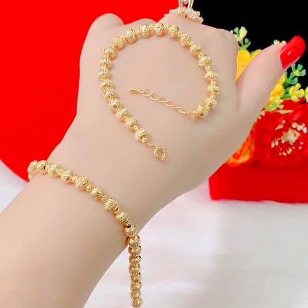 Lắc tay bi mạ vàng 18k mẫu mới cực đẹp