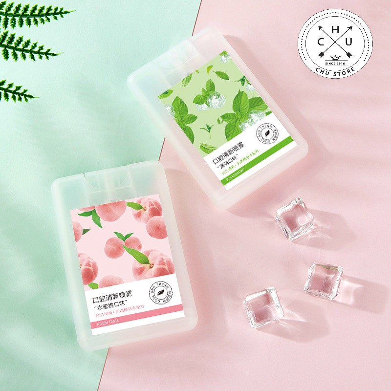 Xịt thơm miệng heyxi vị đào, trà xanh thơm mát - lylyla beauty