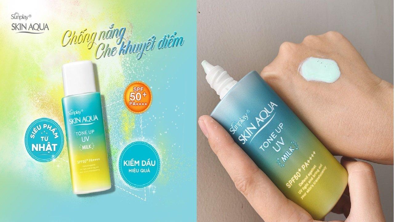 Kem Chống Nắng Nâng Tone Da Sunplay Skin Aqua Tone Up UV Essence SPF50+ PA++++