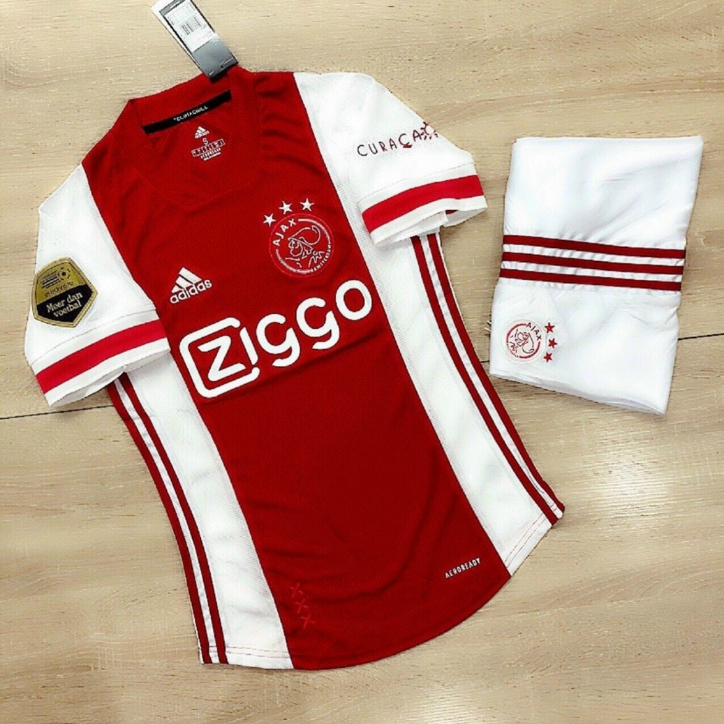 Áo bóng đá Câu lạc bộ Ajax Amsterdam-Đỏ-VẢi Gai Thái Cao Cấp-Siêu Thoáng,Siêu Bền,Thoáng mát