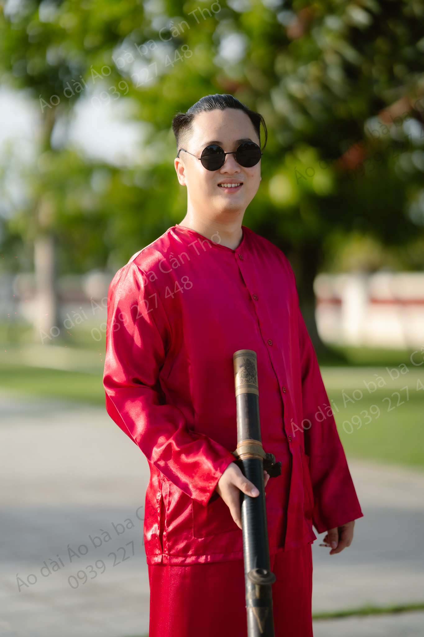 Bộ bà ba phi bóng đỏ đô - Áo bà ba lẻ nam bộ - Có bộ bà ba Bigsize- may sỉ bà ba toàn quốc - May bộ bà ba theo yêu cầu